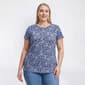 Plus Size Preswick & Moore® Short Sleeve Ditsy Floral Tee - image 2