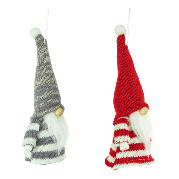 Northlight 2pc. Striped Gnome Plush Christmas Ornaments