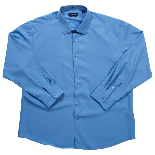 Mens Nautica Regular Fit Dress Shirt - Vista Blue - image 