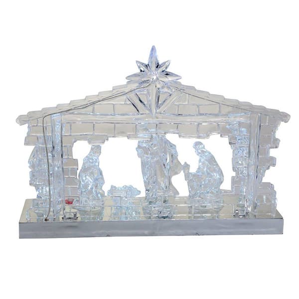 Kurt S. Adler 8.7in. Light-Up LED Musical Nativity Scene