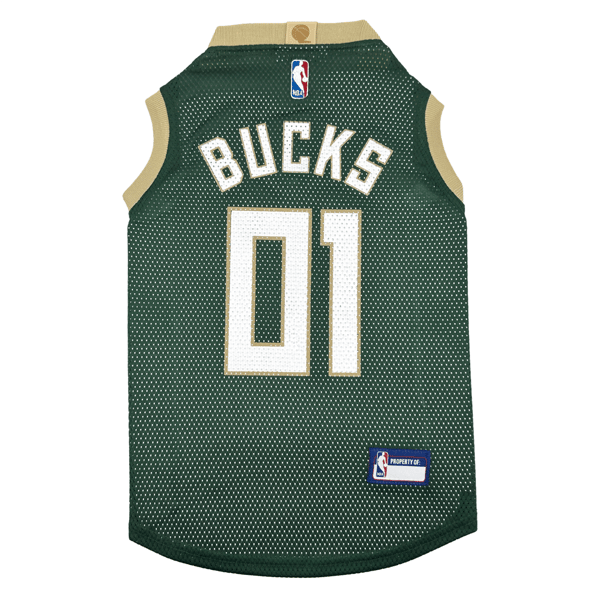 NBA Milwaukee Bucks Basketball Mesh Pet Jersey - image 