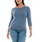 Plus Size Zac & Rachel 3/4 Studded Sleeve Heat Seal Sweater - image 1
