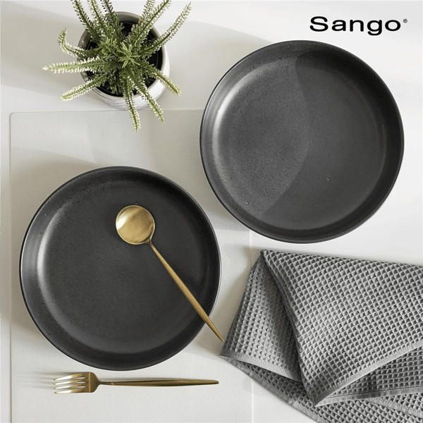 Sango Anderson Black 10in. Large Ceramic Serving Bowl - Set of 2