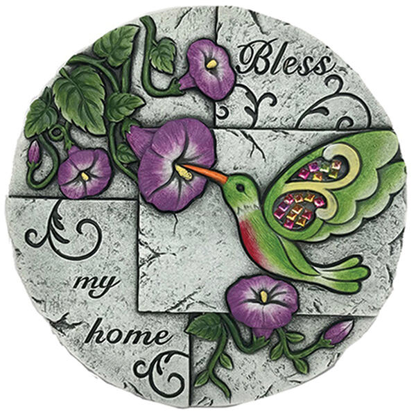 Santa's Workshop 10in. Cement Hummingbird Stepping Stone - image 