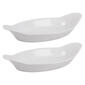 Home Essentials 10oz. Porcelain Oval Bakers - Set of 2 - image 1