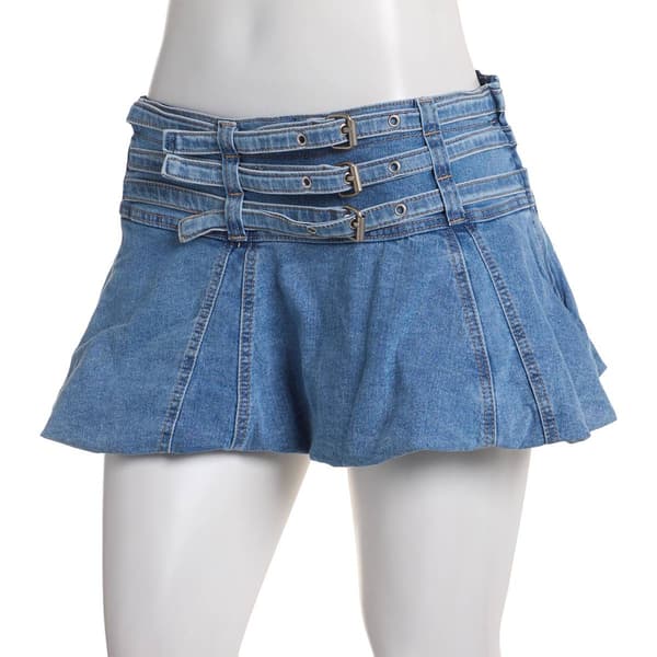 Juniors Madden Girl Bubble Mini Skirt with Belt Detail - image 
