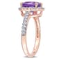 Gemstones Classics&#8482; 10kt. Rose Gold Amethyst & White Topaz Ring - image 4
