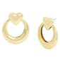 Steve Madden Yellow Gold-Tone Heart Doorknocker Earrings - image 1