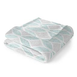 Spirit Linen Home(tm) Velvet Plush Wavy Geo Throw Blanket