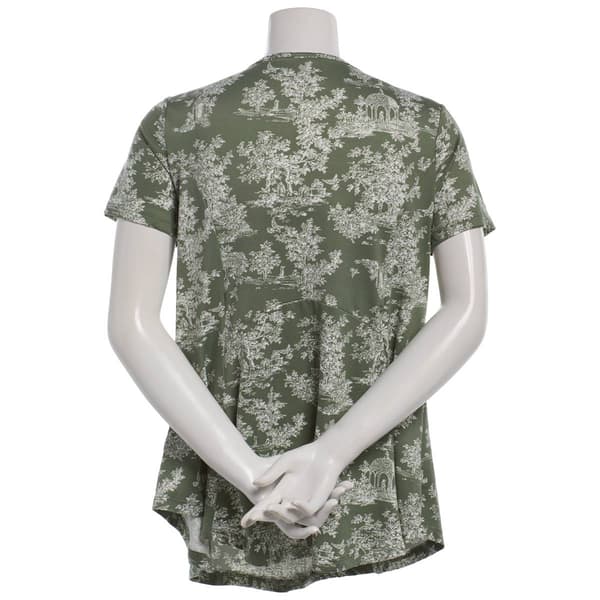 Womens Bobeau Short Sleeve Pavilion Babydoll Tee