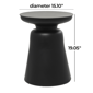 9th & Pike® Modern Black Metal Accent Table - image 3