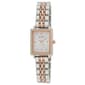 Womens BCBG Two-Tone Classic Tank Watch - BCBG011TTRG - image 1