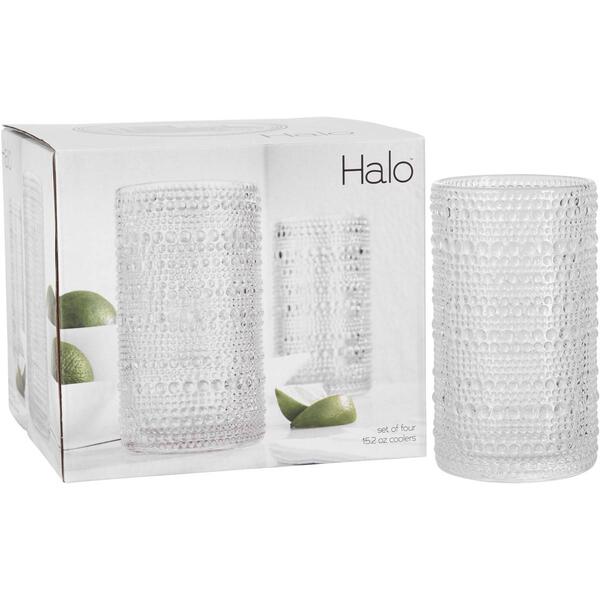 Home Essentials Halo 15oz. Clear Hiball Glasses - Set of 4 - image 