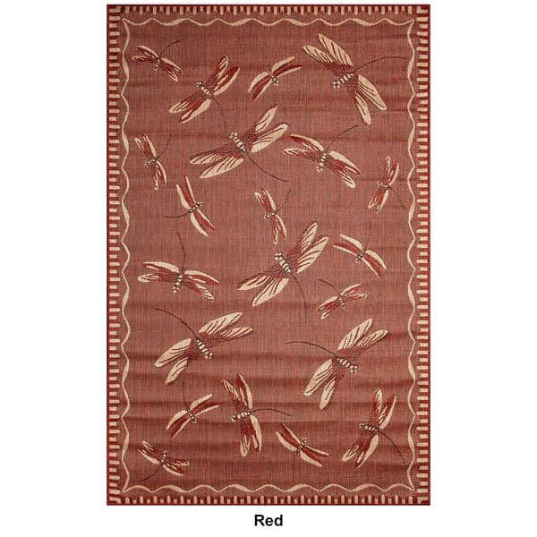 Liora Manne Carmel Dragonfly Rectangular Large Area Rug