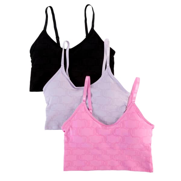 Juniors Juicy Couture 3pc. Seamless Bralette w/ Logo JC6979-3PKD - image 