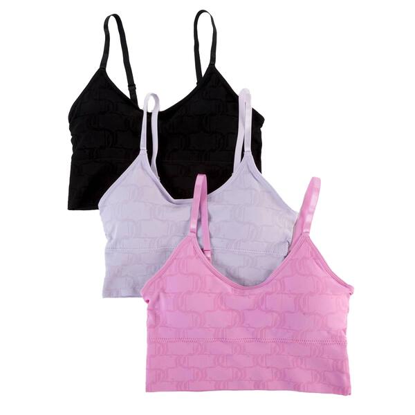 Juniors Juicy Couture 3pc. Seamless Bralette w/ Logo JC6979-3PKD - image 