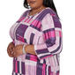 Plus Size Alfred Dunner Key Items 3/4 Sleeve Geo Bars Blouse - image 5