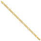 Gold Plated over Sterling Silver Square Figaro Chain Bracelet - image 3