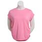 Juniors Plus One Step Up Short Sleeve Tee with Side Cinch - image 1