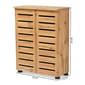 Baxton Studio Adalwin Oak Brown Wood 2-Door Shoe Storage Cabinet - image 10
