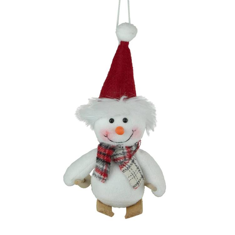 Northlight Seasonal 9.5in. Skiing Snowman Christmas Ornament