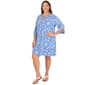 Plus Size Ruby Rd. 3/4 Sleeve Floral Abstract Shift Dress - image 4