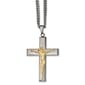Mens Gentlemen's Classics&#40;tm&#41; Cross with Yellow IP Jesus Necklace - image 1