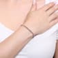 Athra Silver Plated Single Row Clear Crystal Coil Bracelet - image 3