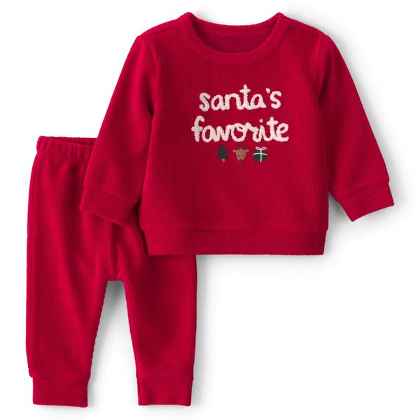 Baby Unisex (3-18M) Carter''s(R) Santa''s Favorite Top & Pants Set - image 