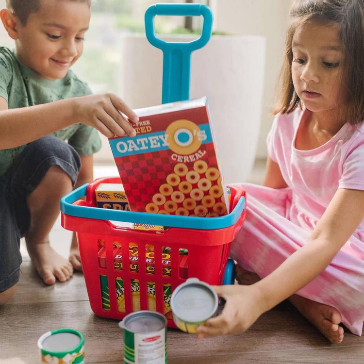 Melissa & Doug® Rolling Grocery Basket