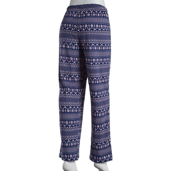 Womens Nautica Anchor Fair Isle Pajama Pants