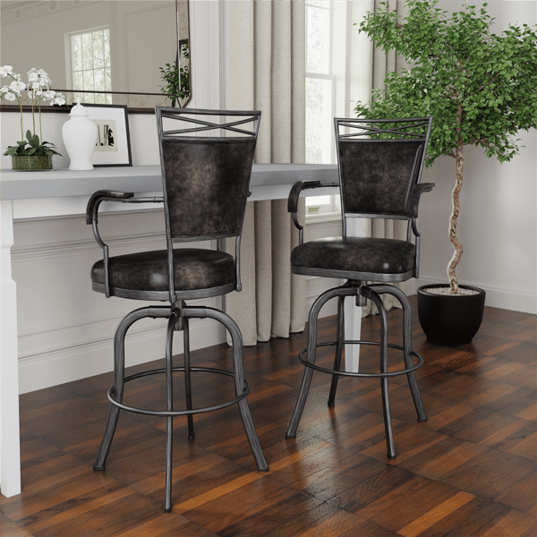 HH2 Home Bridgetown Tilt Upholstered Bar Height Swivel Stool