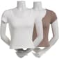 Juniors Pink Rose 2pk. Modal Spandex Scoop Neck Short Sleeve Tee - image 1