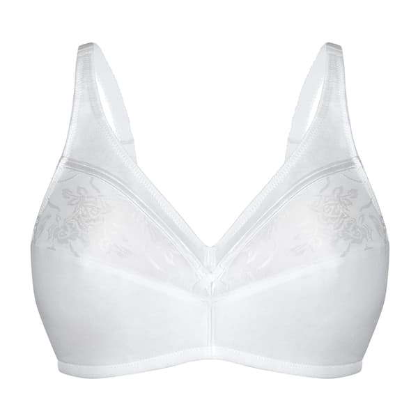 Womens Bestform Floral Trim Wire-Free Cotton Bra 5006233