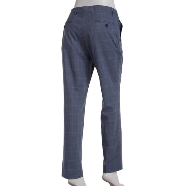 Mens Tommy Hilfiger Windowpane Suit Pants - Blue