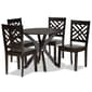 Baxton Studio Ela Dark Brown Finished Wood 5pc. Dining Set - image 1
