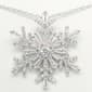 Silver Plated Cubic Zirconia Snowflake Pendant Necklace - image 1