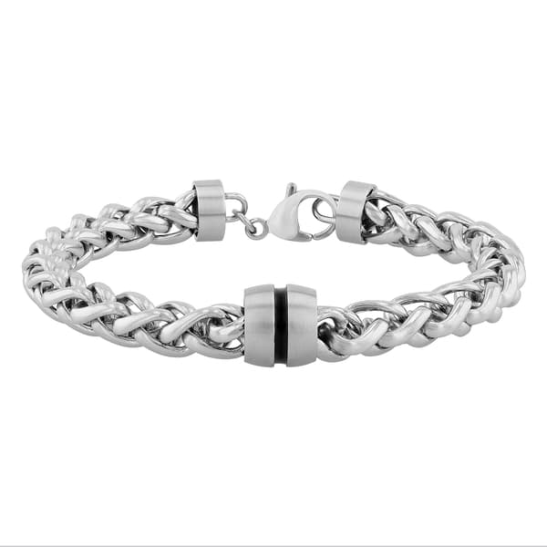 Mens Gentlemen's Classics&#40;tm&#41; Stainless Steel Franco Link Bracelet - image 