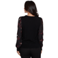 Womens Emaline Country Code Long Floral Sleeve Sweater - image 2