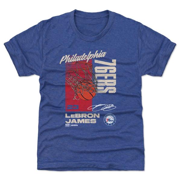Boys (8-20) NBA Philadelphia 76ers LeBron James All Net Tee - image 