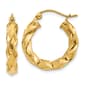 Gold Classics&#40;tm&#41; 14kt. Gold 21mm Twisted Hoop Earrings - image 1