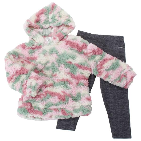 Toddler Girl RBX Camo Hoodie & Marled Leggings Set - image 
