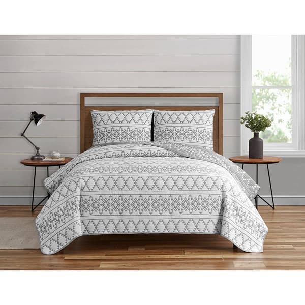 Design Studio Kai Tribal Jacquard Reversible Quilt Set - image 