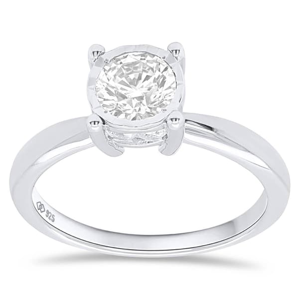 Nova Star(R) Sterling Silver 1ctw. Lab Grown Diamond Solitaire Ring
