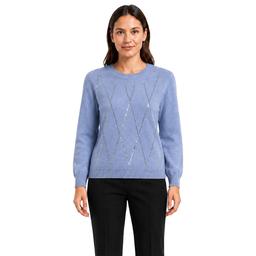 Womens Zac & Rachel Long Sleeve Diamond Stitch Sweater