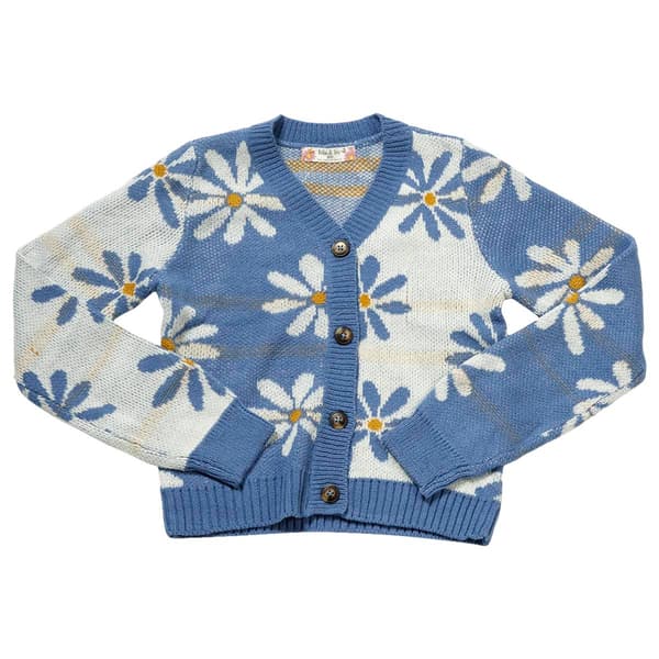 Girls &#40;7-16&#41; Jolie & Joy Two-Tone Daisy Cardigan - image 