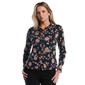 Womens Rafaella(R) Long Sleeve Floral Button Front Blouse - image 1