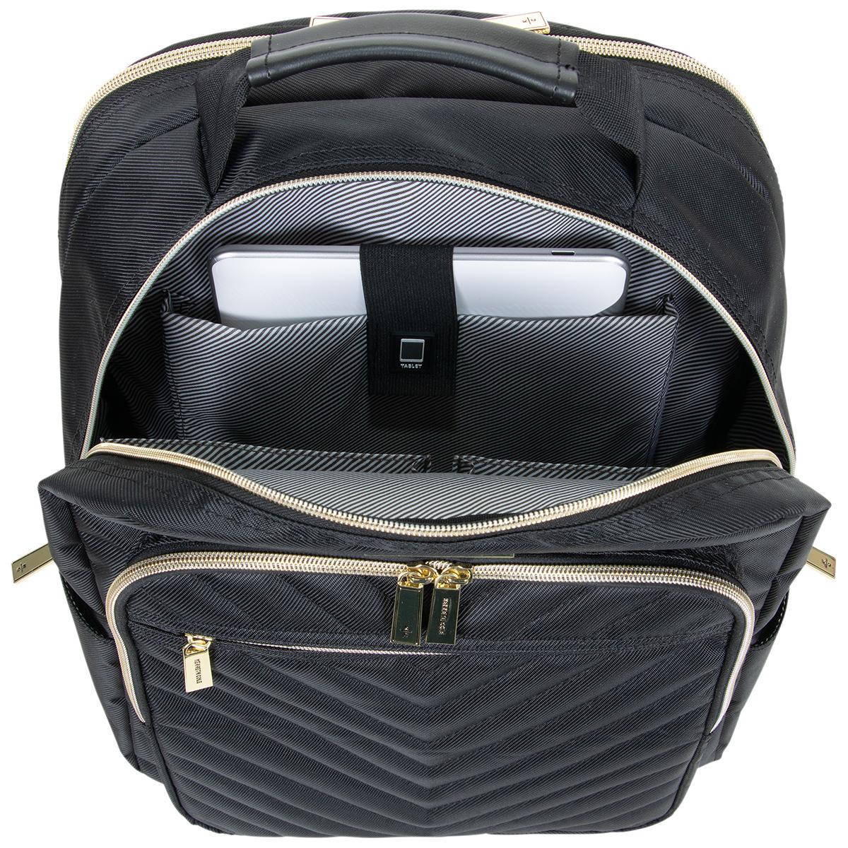 Kenneth Cole® Reaction™ Quilted Black & Gold Backpack
