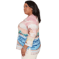 Plus Size Alfred Dunner Beachcomber Sunset Beach Keyhole Blouse - image 4