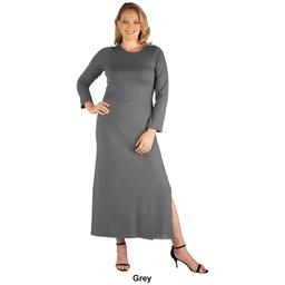 Plus Size 24/7 Comfort Apparel Fitted Maxi Dress